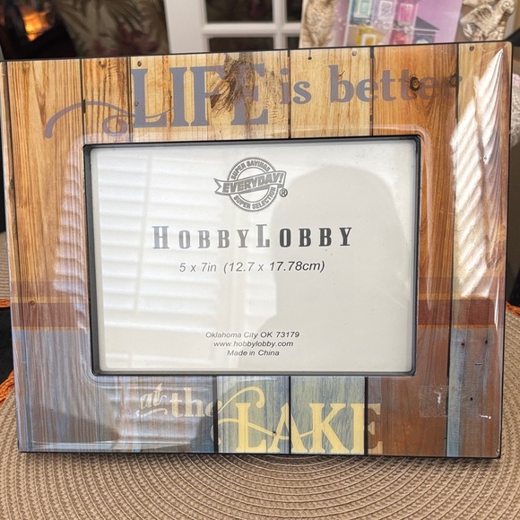 Hobby Lobby Other - Hobby Lobby Rustic Multicolor Frame Life Is Better At The Lake 5x7 photo